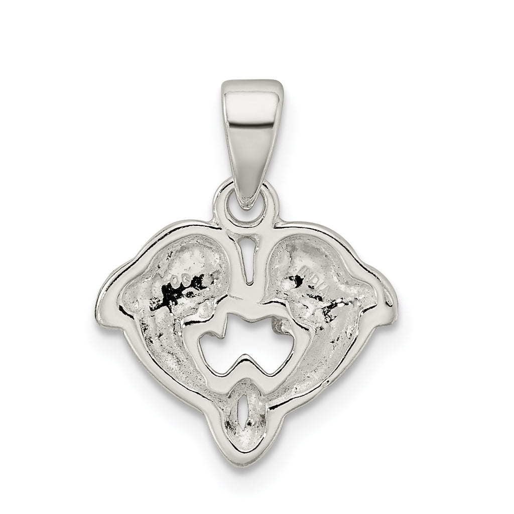 Sterling Silver Polished Dolphin Pendant