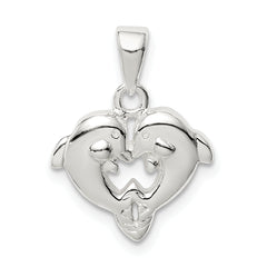 Sterling Silver Polished Dolphin Pendant