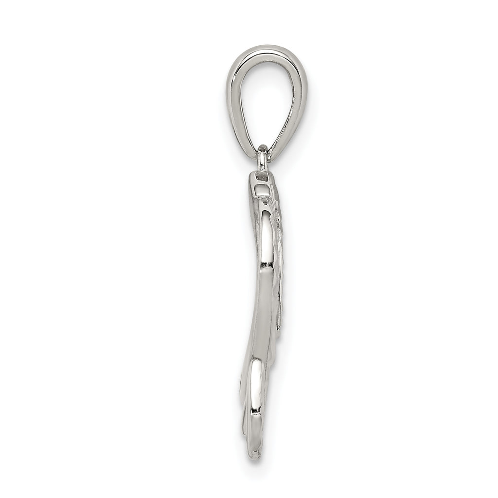 Sterling Silver Diamond-cut Elephant Pendant