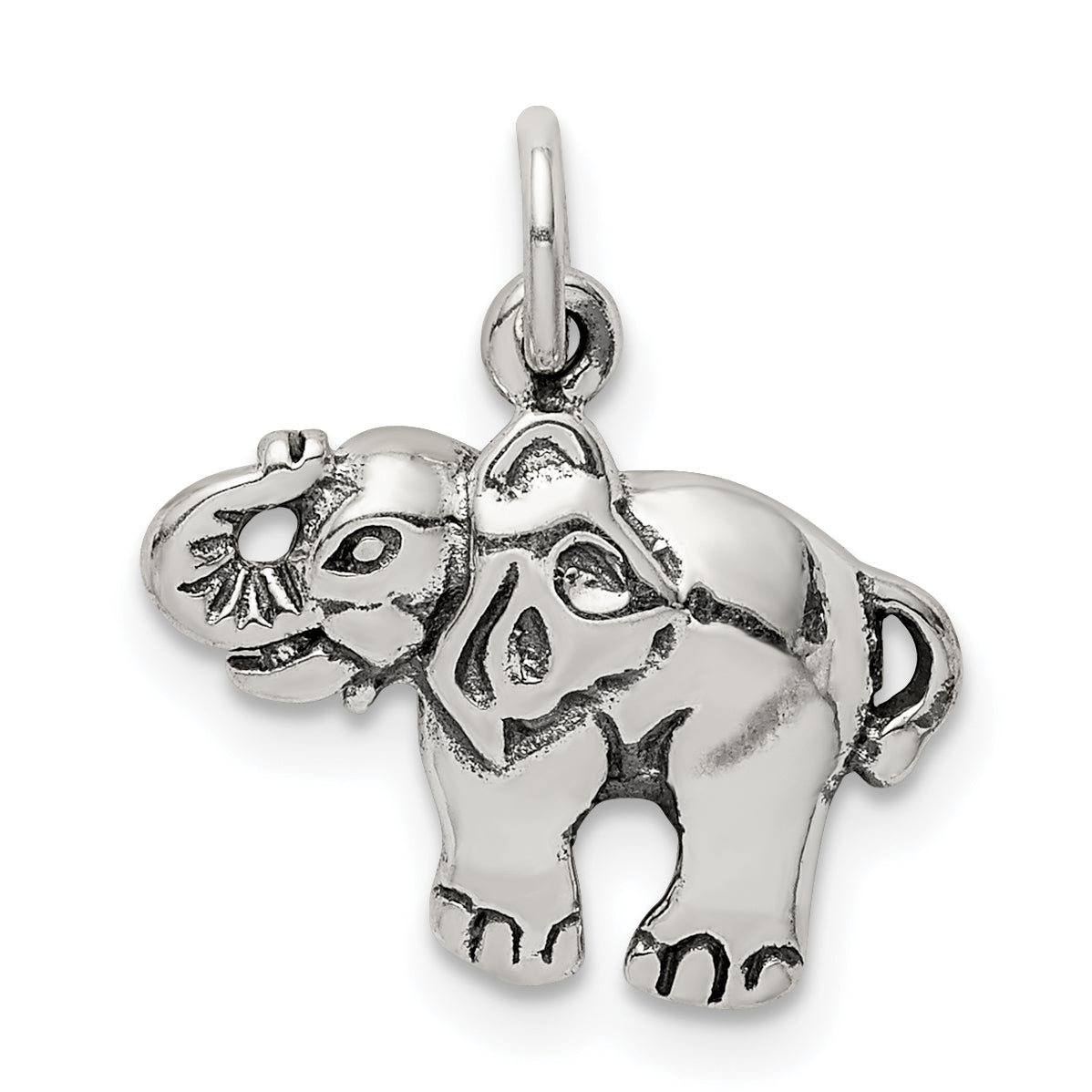 Sterling Silver Antique Elephant Charm Main image