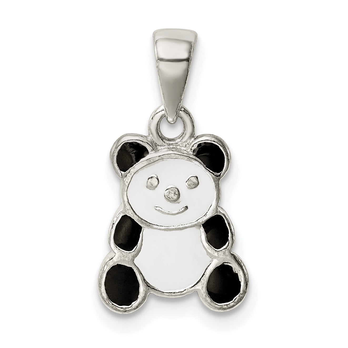 Sterling Silver Enamel Panda Pendant Main image