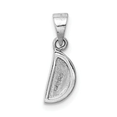Sterling Silver RH-plated Enameled Watermelon Children's Pendant