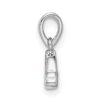 Sterling Silver RH-plated Polished & Enameled Rainbow Children's Pendant