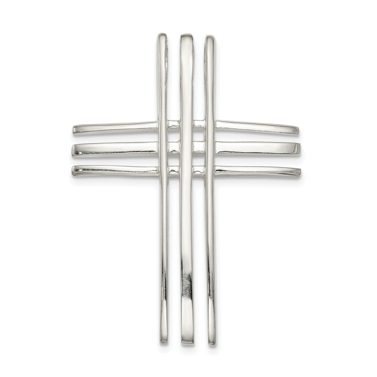 Cross Chain Slide Pendant in Sterling Silver, 44mm - Sophia Jewelers Main image