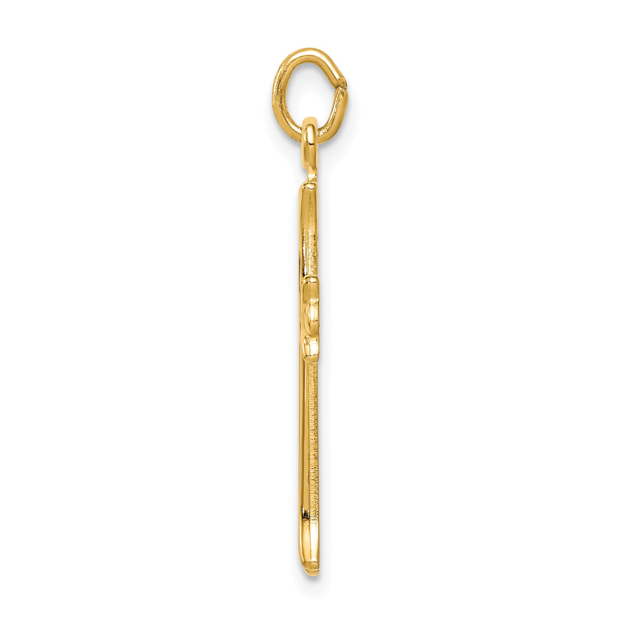 Sterling Silver Gold Tone Polished Cross Pendant Secondary image