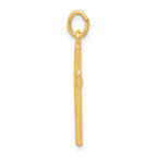 Sterling Silver Gold Tone Diamond-Cut Cross Pendant