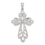 Sterling Silver Diamond & Diamond-cut Cross Pendant