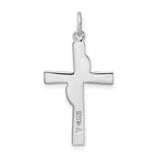 Sterling Silver Rhodium-plated & Gold Tone Cross Pendant