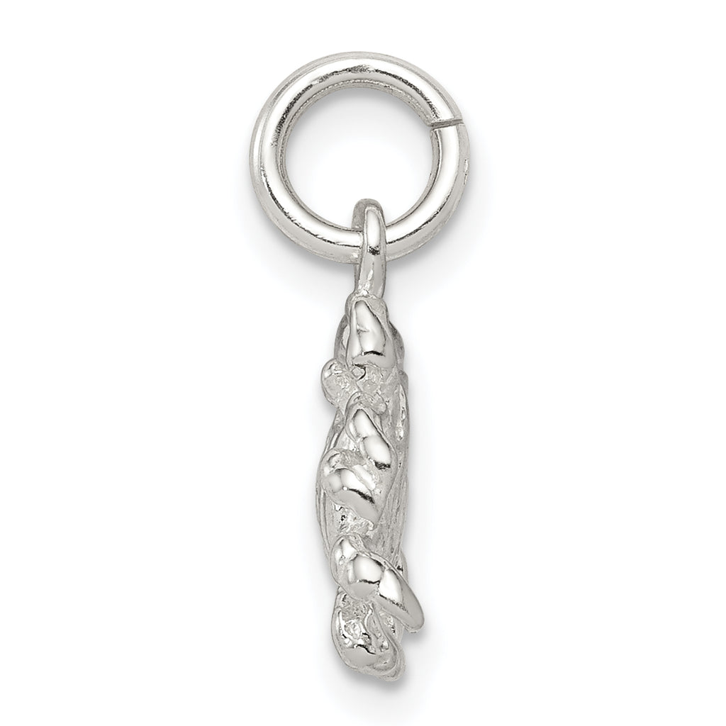 Sophia Jewelers Polished 925 Sterling Silver Crab Charm with Anti-Tarnish Finish
