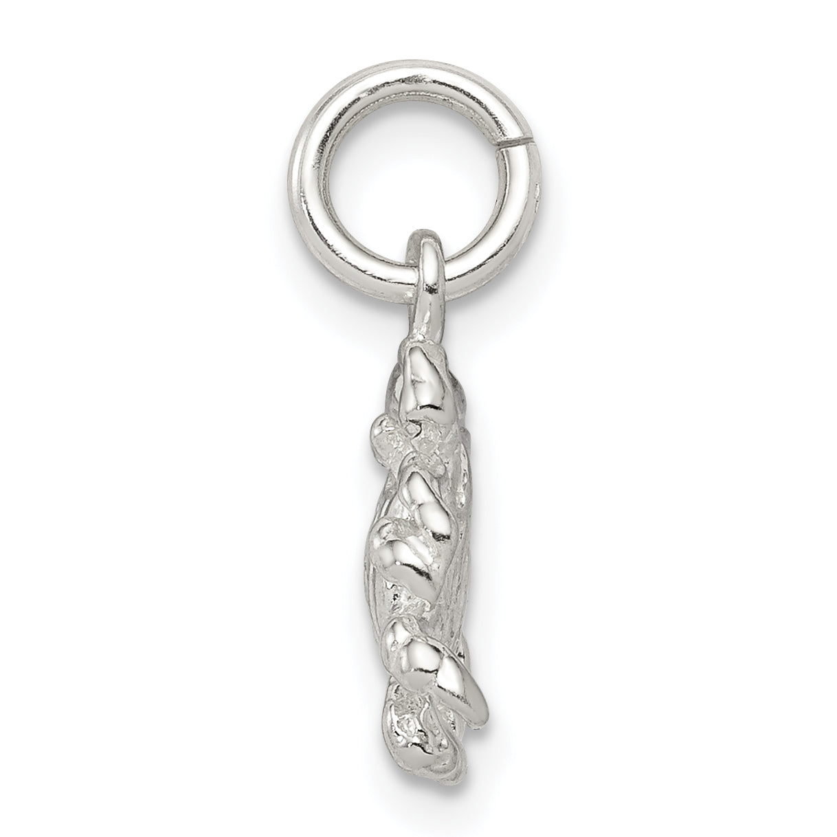 Sophia Jewelers Polished 925 Sterling Silver Crab Charm with Anti-Tarnish Finish