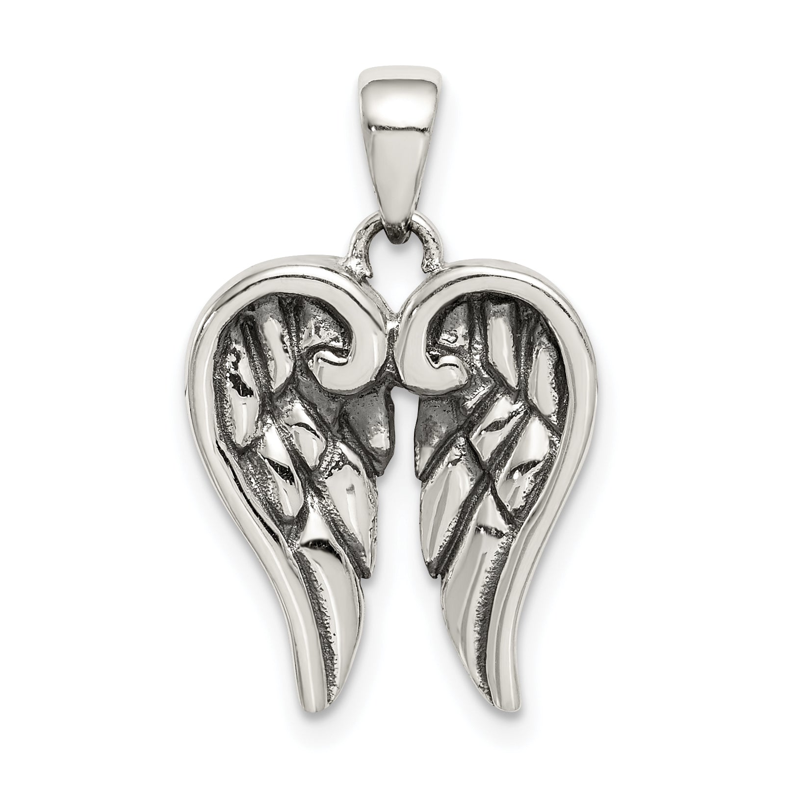 Sterling Silver Antiqued Wing Pendant Main image