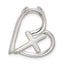 Sterling Silver Polished Cross Heart Chain Slide
