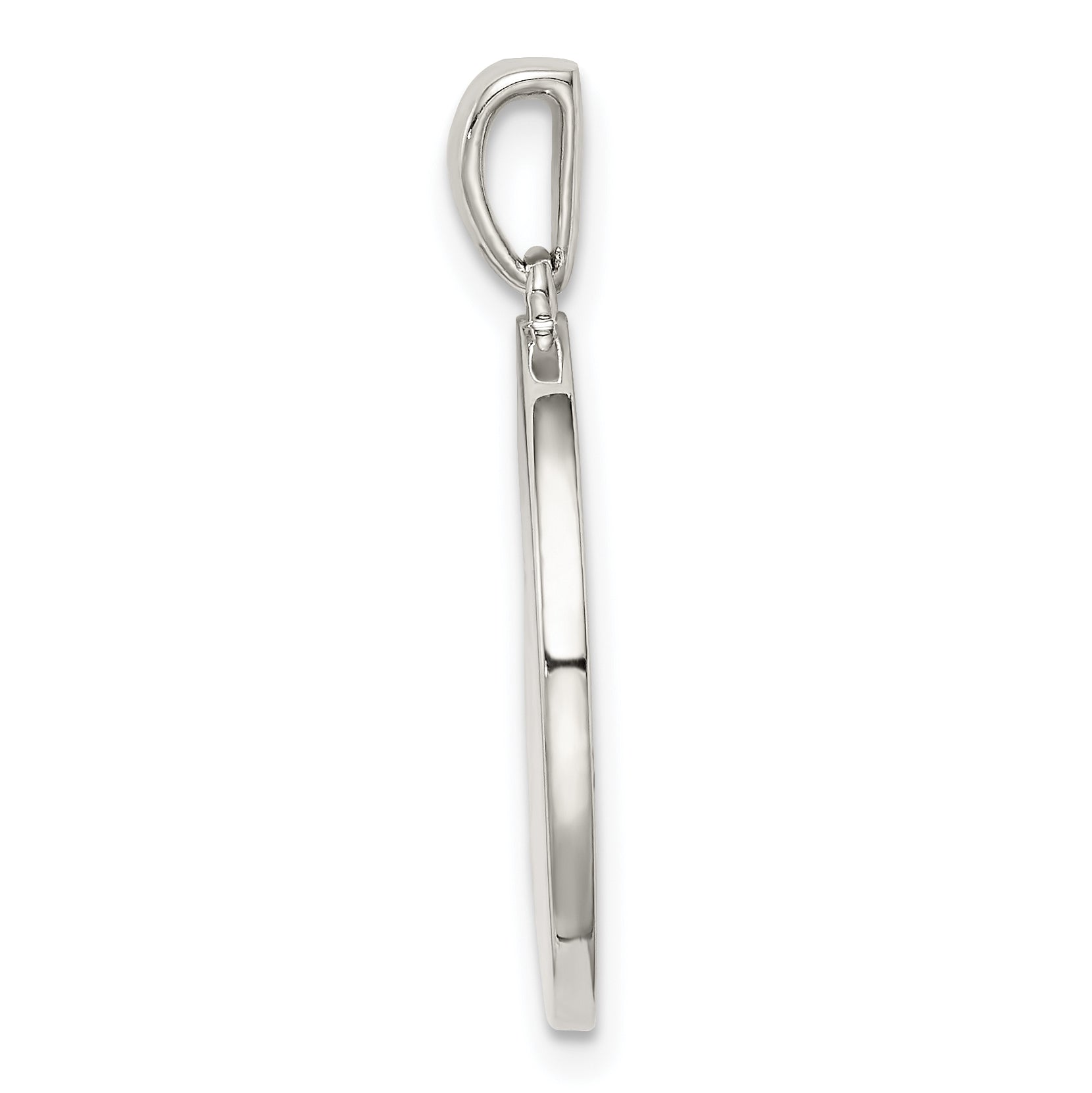 Sterling Silver Rhodium-plated & CZ Leo Zodiac Pendant Secondary image