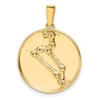 Sterling Silver Gold-plated & CZ Leo Zodiac Pendant