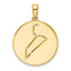 Sterling Silver Gold-plated & CZ Leo Zodiac Pendant