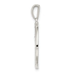 Sterling Silver Rhodium-plated & CZ Virgo Zodiac Pendant