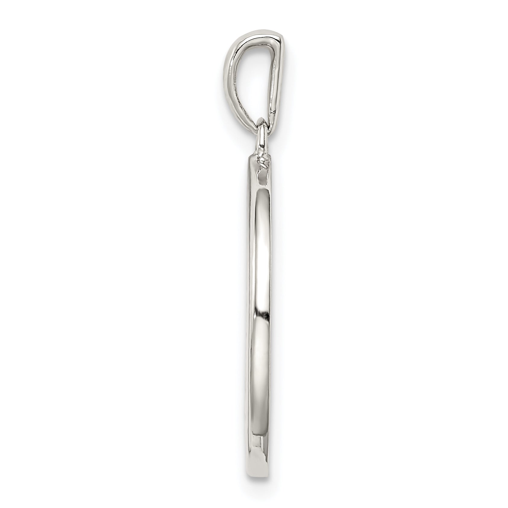 Sterling Silver Rhodium-plated & CZ Capricorn Zodiac Pendant