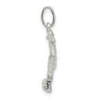Men's Polished 925 Sterling Silver Palm Tree Charm Anti-Tarnish Finish