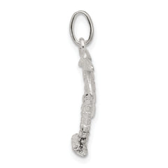 Men's Polished 925 Sterling Silver Palm Tree Charm Anti-Tarnish Finish