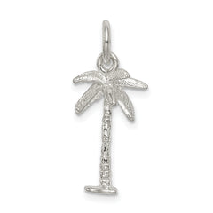 925 Sterling Silver Palm Tree Charm with Anti-Tarnish Polished Finish