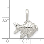 Sophia Jewelers Sterling Silver 925 Fish Charm with Polished Anti-Tarnish Finish