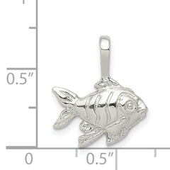 Sophia Jewelers Sterling Silver 925 Fish Charm with Polished Anti-Tarnish Finish