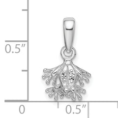 De-Ani Sterling Silver Rhodium-Plated Polished Mini Frog Pendant