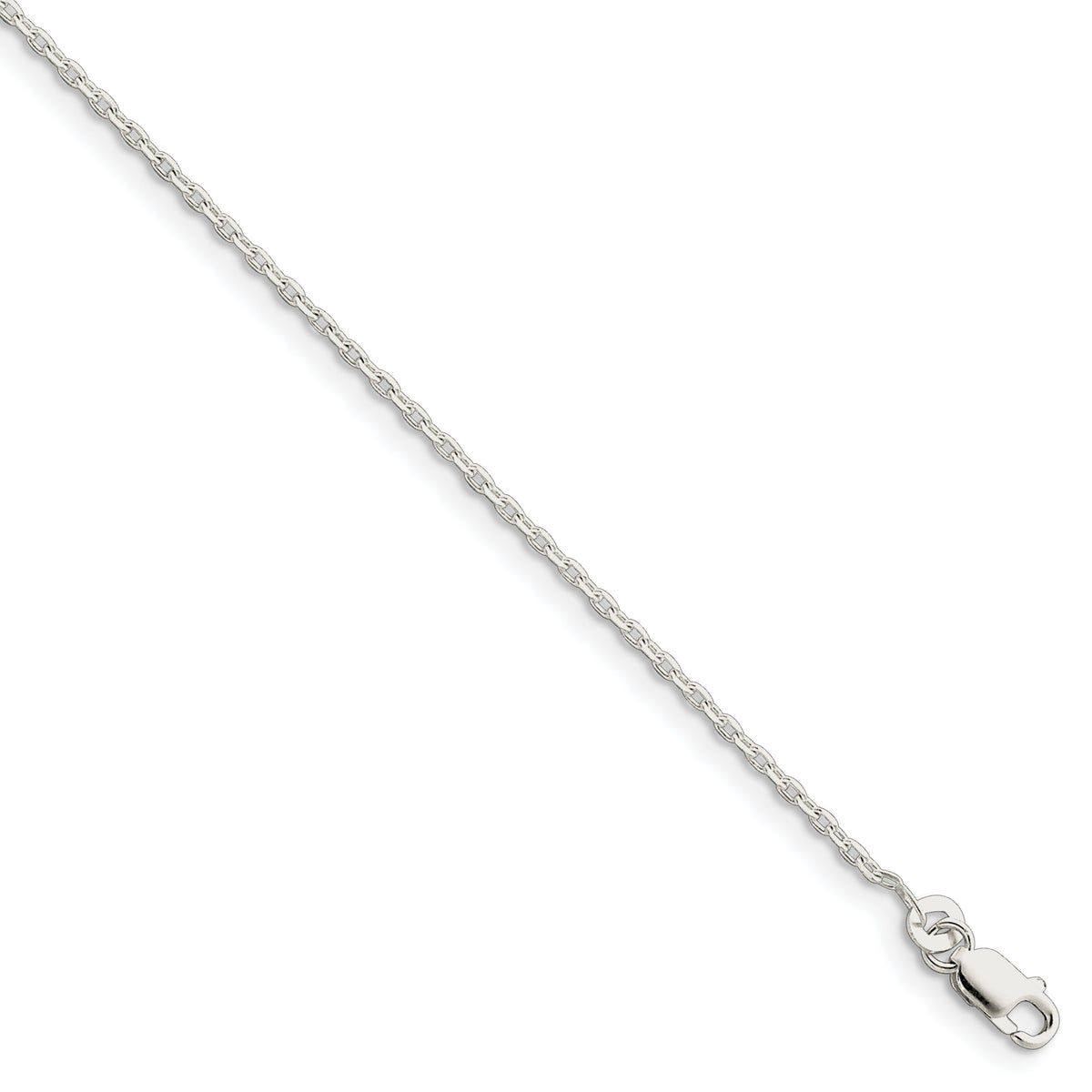 Sterling Silver 1.5mm Beveled Oval Cable Chain