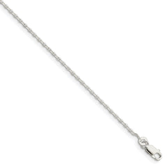 Sterling Silver 1.5mm Beveled Oval Cable Chain