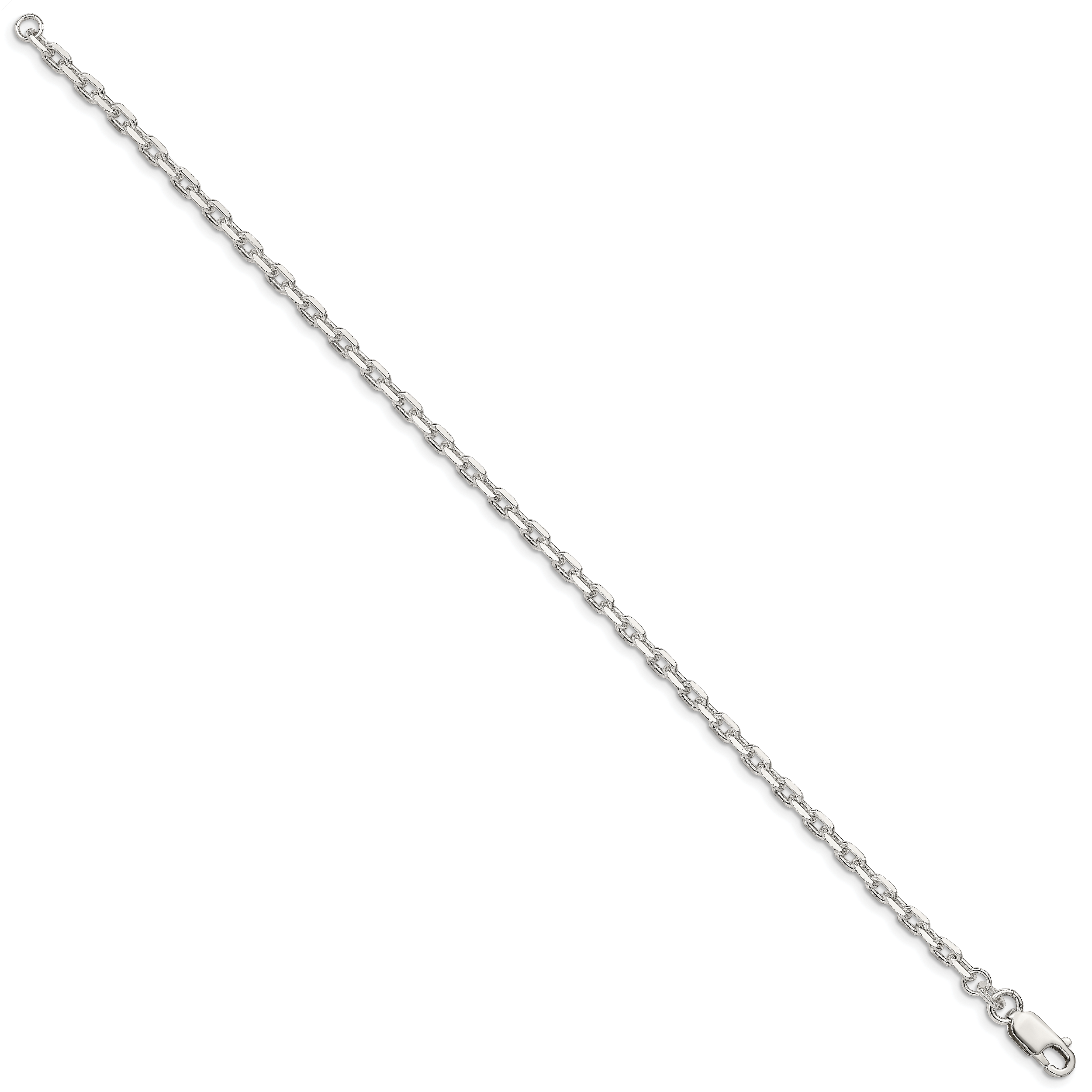 Sterling Silver 3.25mm Beveled Oval Cable Chain Secondary image