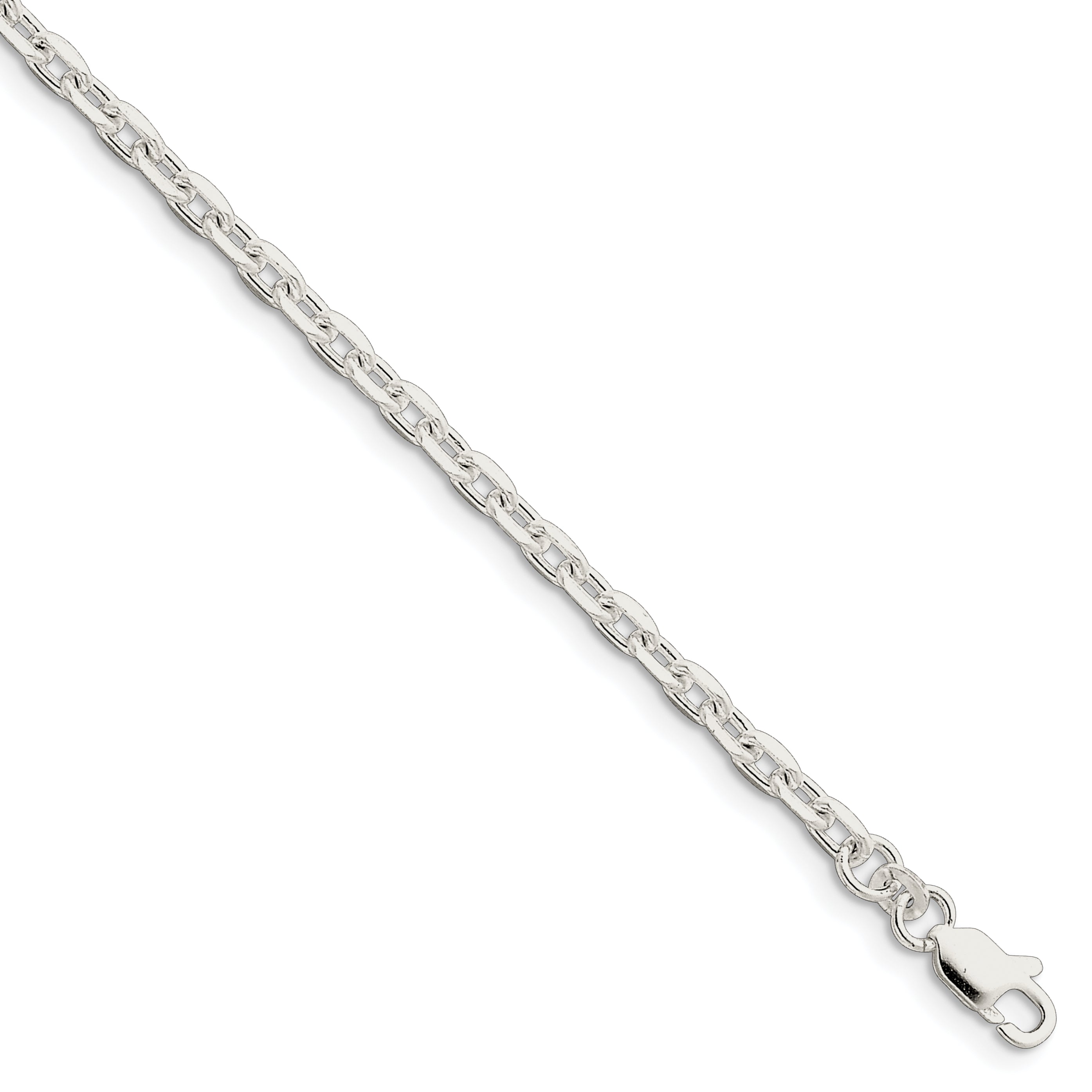 Sterling Silver 3.95mm Beveled Oval Cable Chain Main image