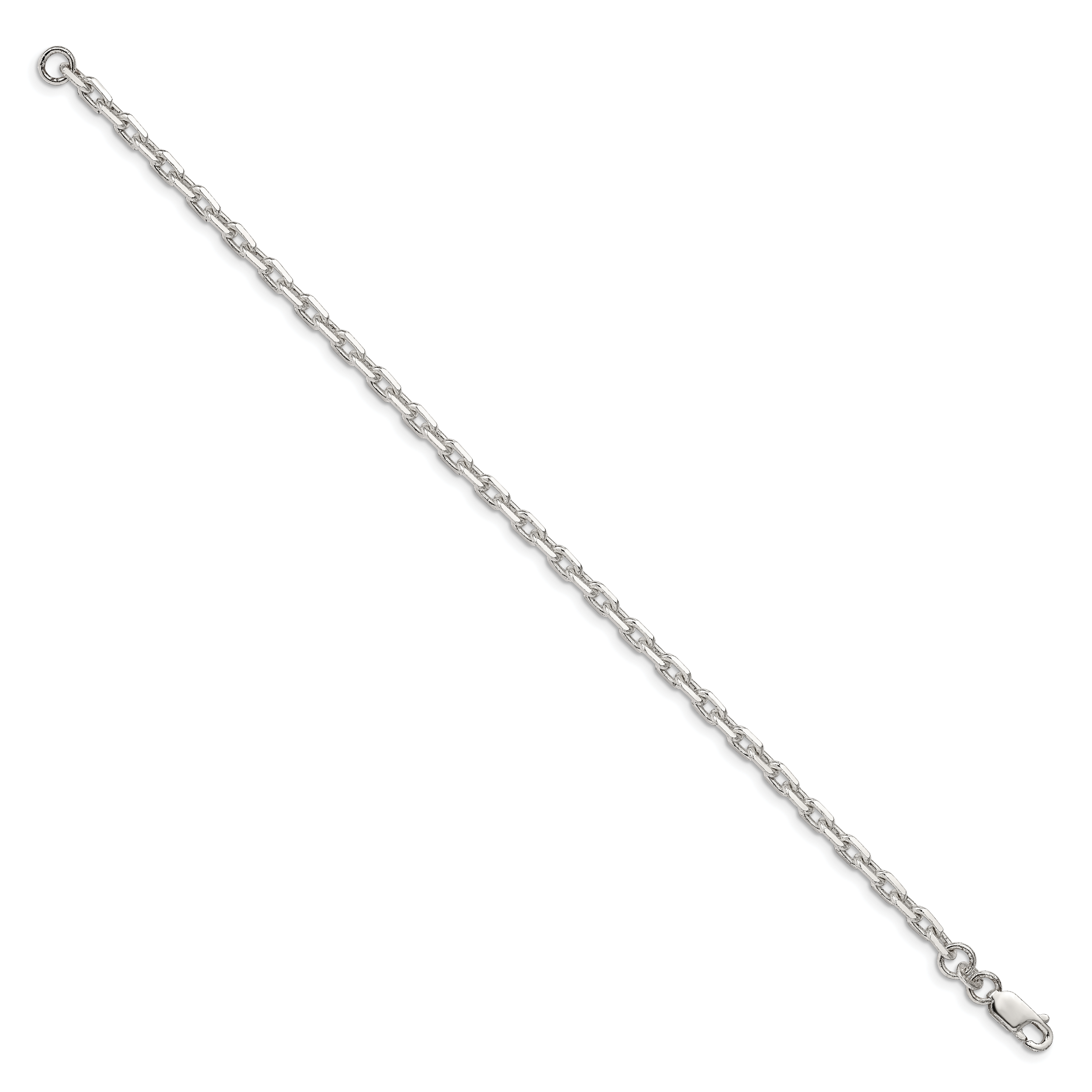 Sterling Silver 3.95mm Beveled Oval Cable Chain Secondary image