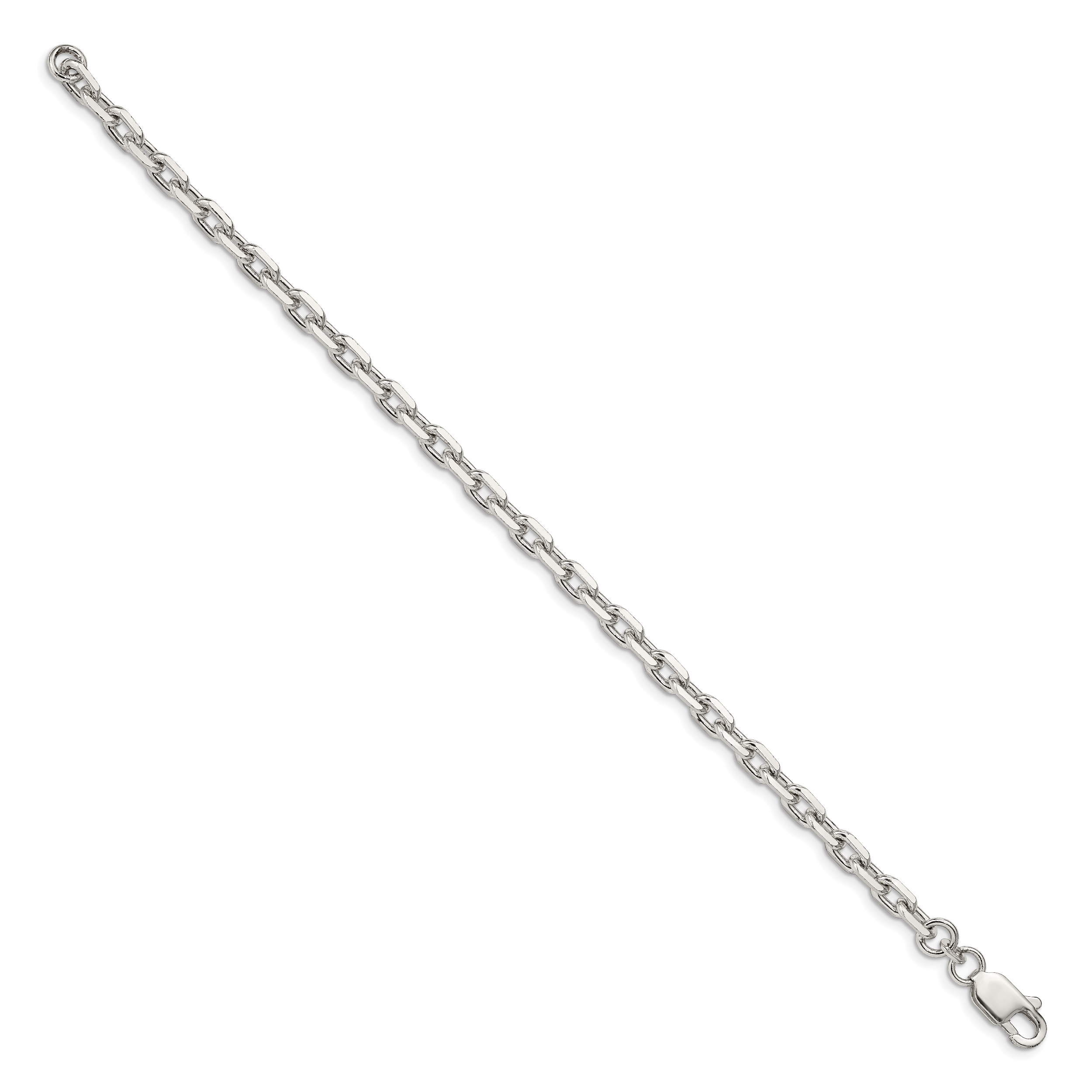 Sterling Silver 4.9mm Beveled Oval Cable Chain Secondary image