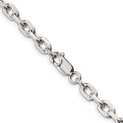 Sophia Jewelers Sterling Silver 925 Women's Polished Beveled Cable Chain Necklace