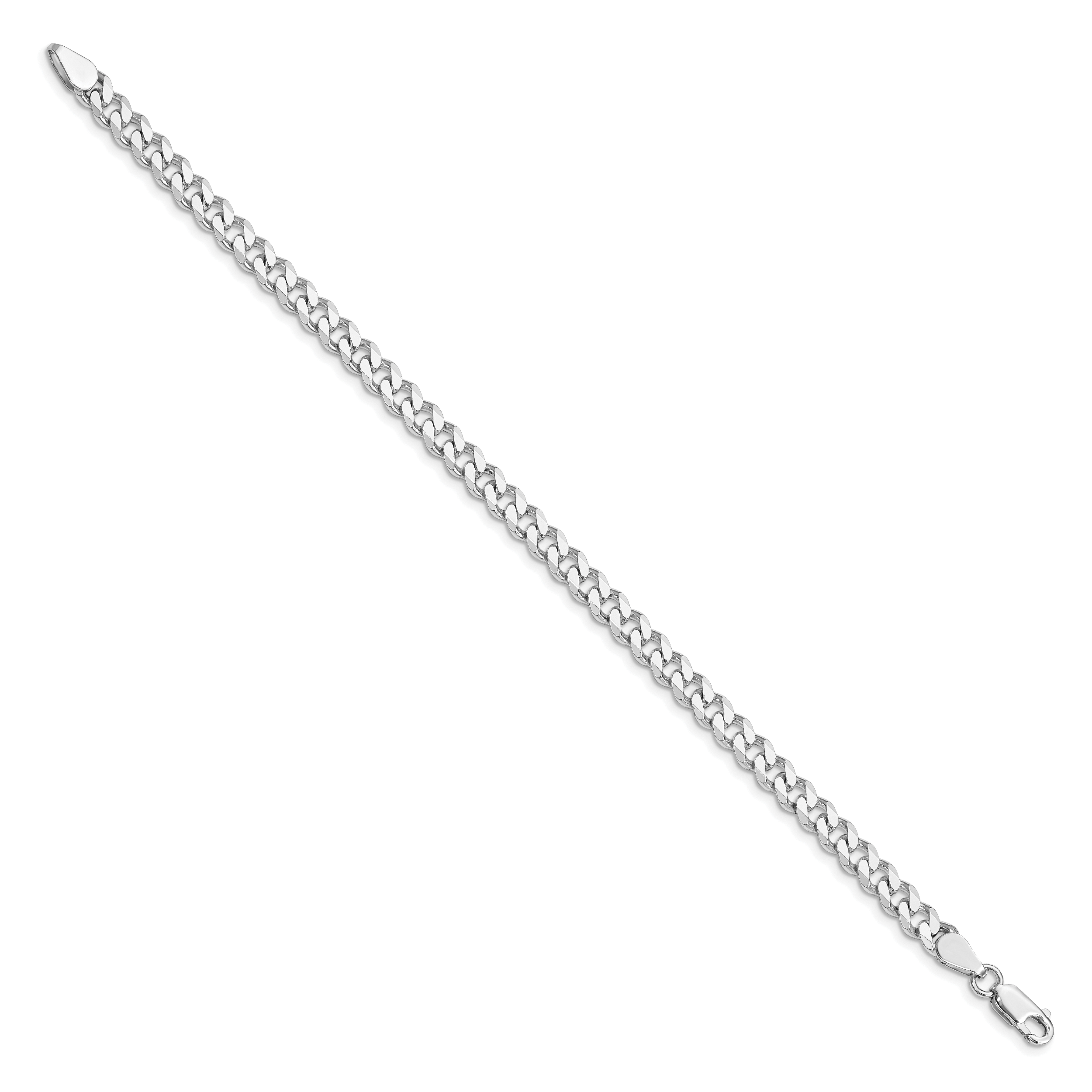 Sterling Silver Rhodium-plated 6mm Curb Chain Secondary image