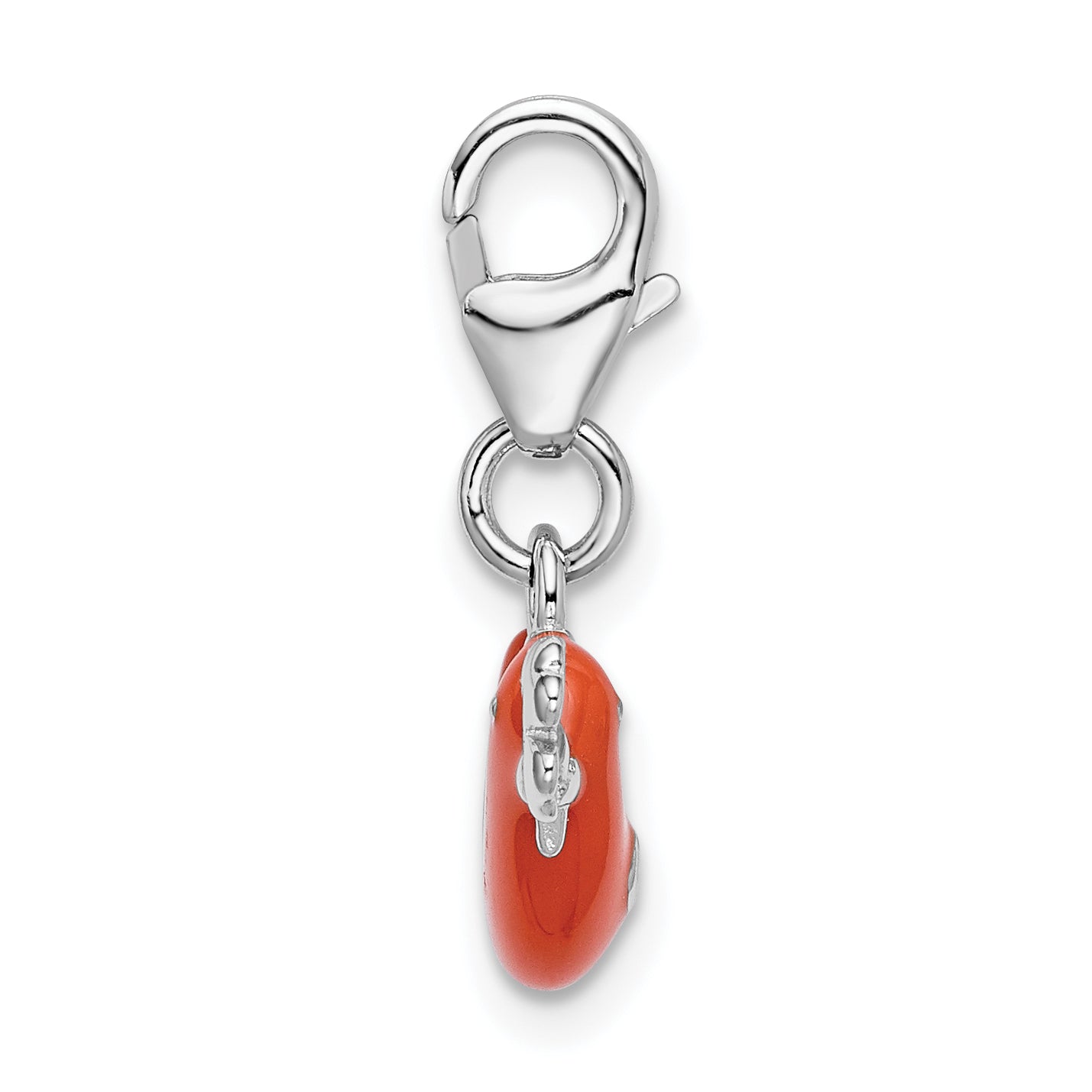 Sophia Jewelers Sterling Silver Enamel Bird & Clover Charm Secondary image