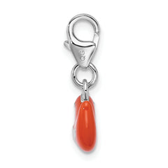 Sophia Jewelers Sterling Silver Enamel Bird & Clover Charm