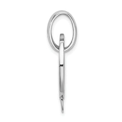 Sophia Jewelers Sterling Silver Charm Holder Pendant with Polished Rhodium Finish