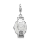 Sterling Silver 925 Enamel Charm with Lobster Clasp Elegant Jewelry Piece