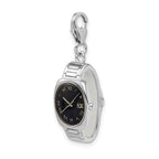 Sterling Silver 925 Enamel Charm with Lobster Clasp Elegant Jewelry Piece