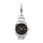 Amore La Vita Sterling Silver Rhodium-plated Polished 3-D Enameled Wristwatch Charm with Fancy Lobster Clasp