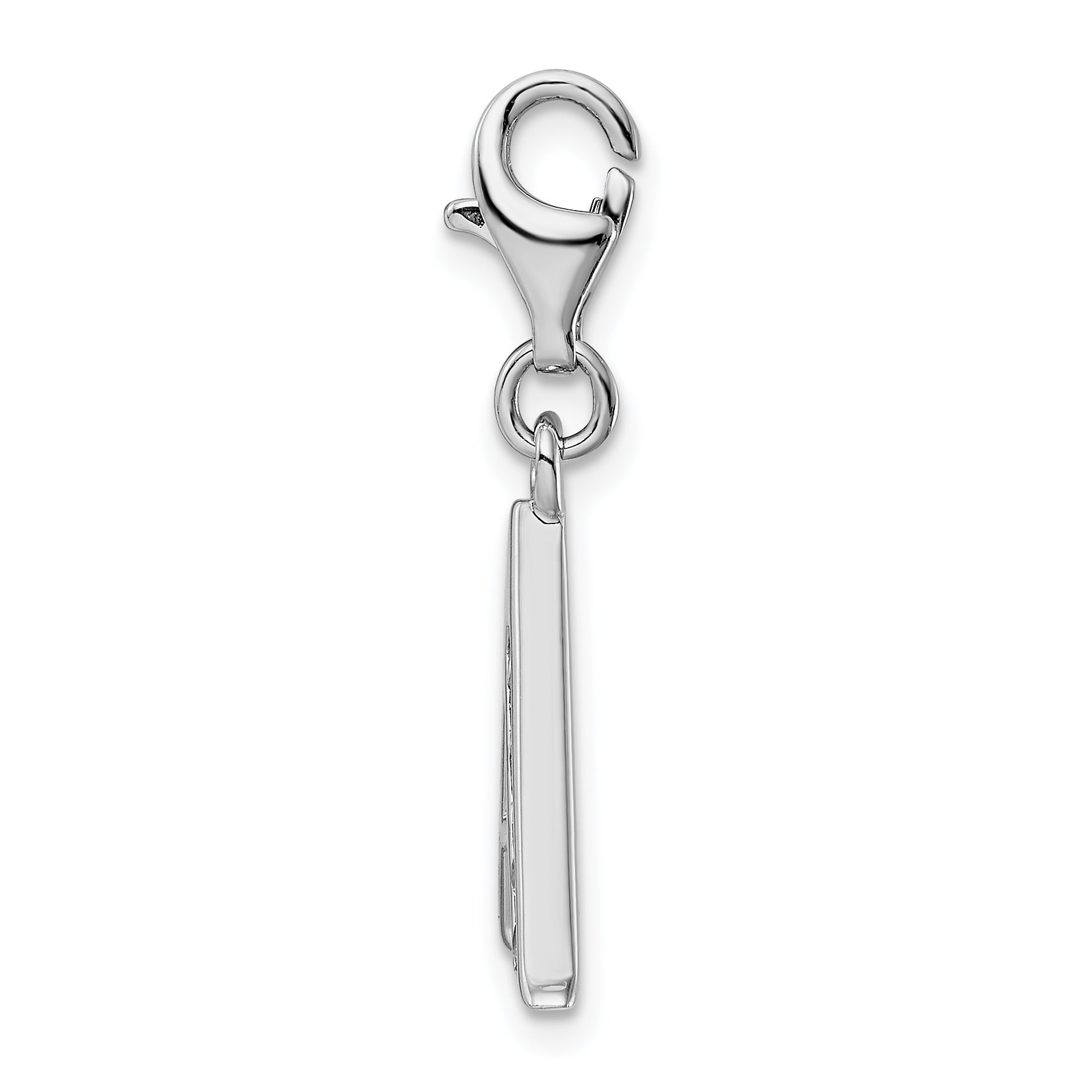 Sophia Jewelers Sterling Silver Initial A Charm with CZ Stones Secondary image
