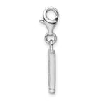 Amore La Vita 925 Sterling Silver CZ Initial H Charm with Lobster Clasp