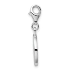 Sophia Jewelers Sterling Silver CZ Initial Charm with Fancy Clasp