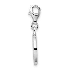 Sophia Jewelers Sterling Silver CZ Initial Charm with Fancy Clasp