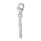 Amore La Vita Sterling Silver CZ Initial Charm with Lobster Clasp