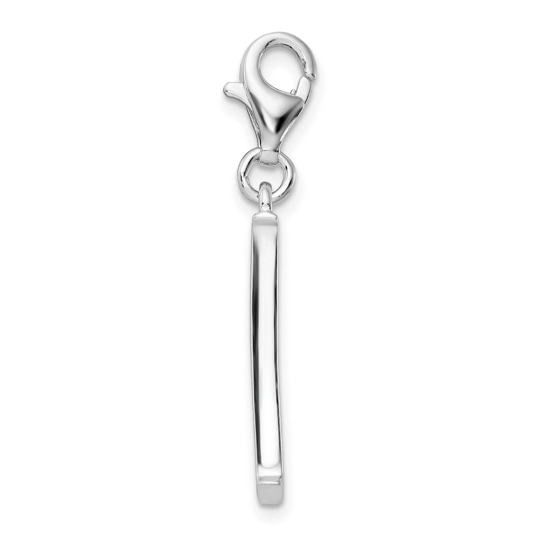 Amore La Vita Sterling Silver CZ Y Initial Charm with Lobster Clasp