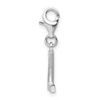 Sterling Silver CZ Letter Z Charm with Fancy Clasp by Sophia Jewelers