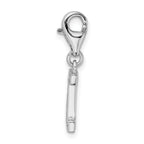 Sophia Jewelers Sterling Silver CZ Initial Charm with Elegant Lobster Clasp