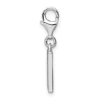 Amore La Vita Sterling Silver CZ Initial Charm with Fancy Clasp